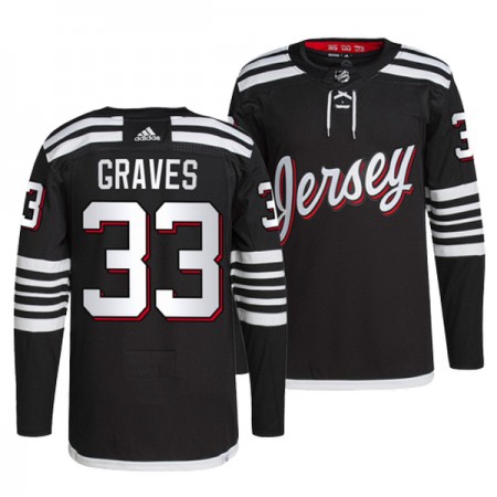 New Jersey Devils tröja Ryan Graves 33 Adidas Svart Tredje Authentic - NHL Tröjor Herr